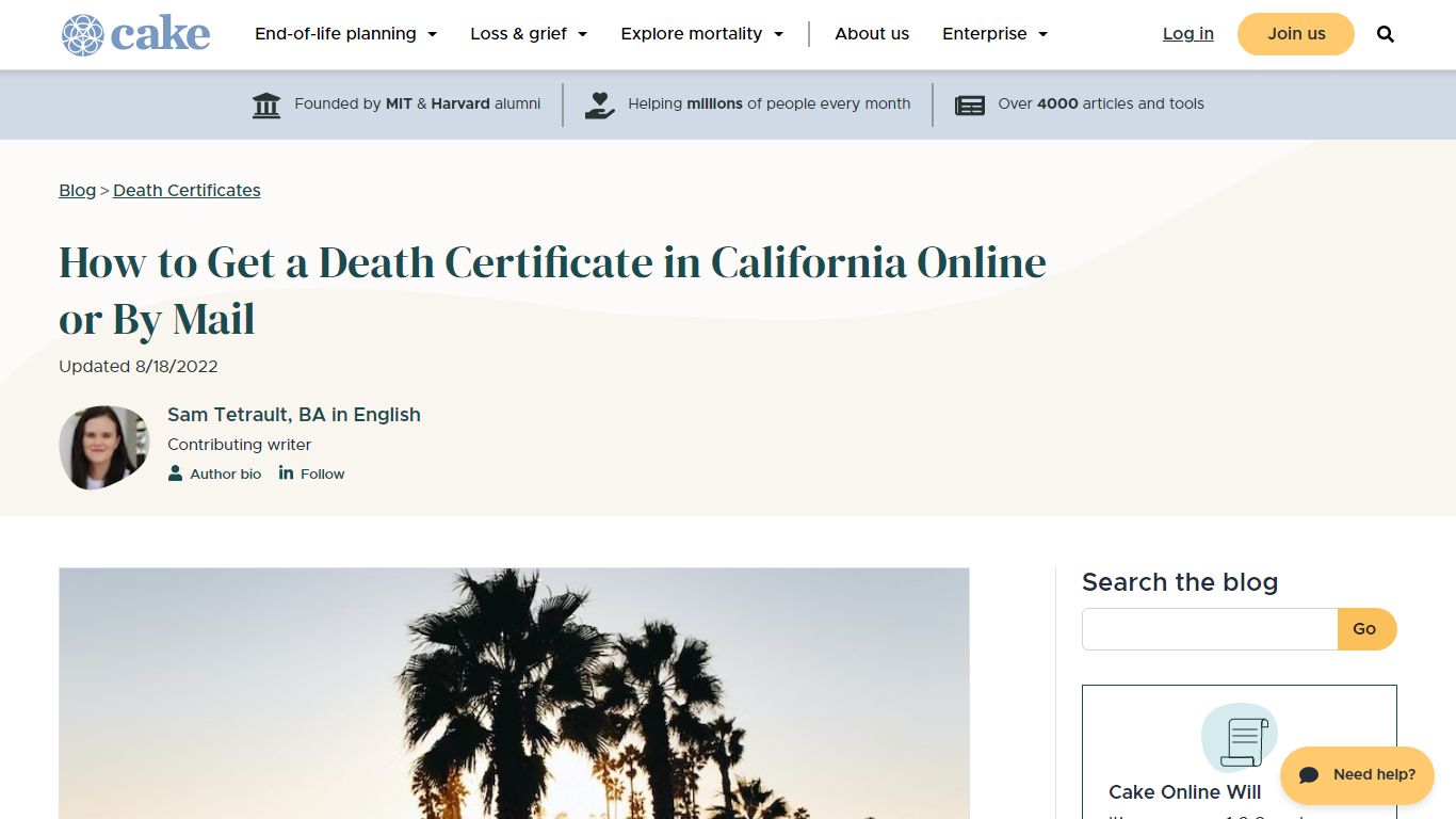 How to Request a Death Certificate in California Online or By Mail - Cake